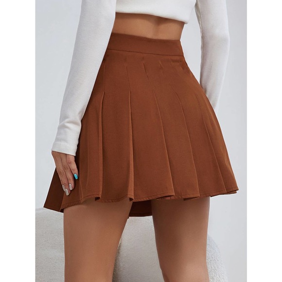 High Waist Pleated Skirt y2k 00s tennis preppy white - Picture 11 of 11